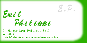 emil philippi business card